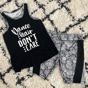 EUC Girls Athletic Works Dance Wear Sz L